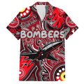 Personalised NAIDOC Week 2024 Essendon Bombers Hawaiian Shirt Australian Aboriginal Hand Painting