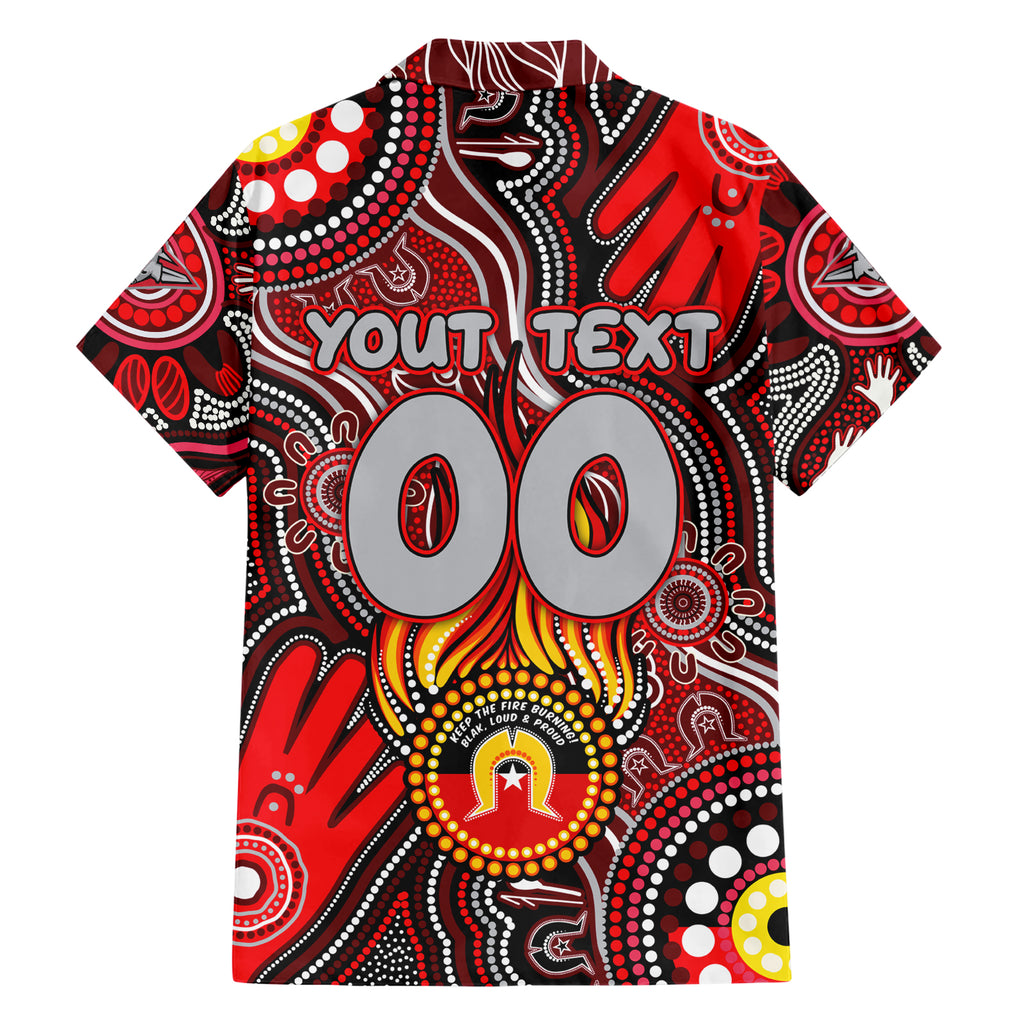 Personalised NAIDOC Week 2024 Essendon Bombers Hawaiian Shirt Australian Aboriginal Hand Painting