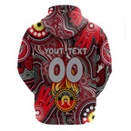 Personalised NAIDOC Week 2024 Essendon Bombers Hoodie Australian Aboriginal Hand Painting