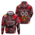 Personalised NAIDOC Week 2024 Essendon Bombers Hoodie Australian Aboriginal Hand Painting