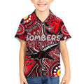 Personalised NAIDOC Week 2024 Essendon Bombers Kid Hawaiian Shirt Australian Aboriginal Hand Painting