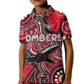 Personalised NAIDOC Week 2024 Essendon Bombers Kid Polo Shirt Australian Aboriginal Hand Painting