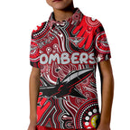 Personalised NAIDOC Week 2024 Essendon Bombers Kid Polo Shirt Australian Aboriginal Hand Painting