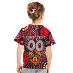 Personalised NAIDOC Week 2024 Essendon Bombers Kid T Shirt Australian Aboriginal Hand Painting