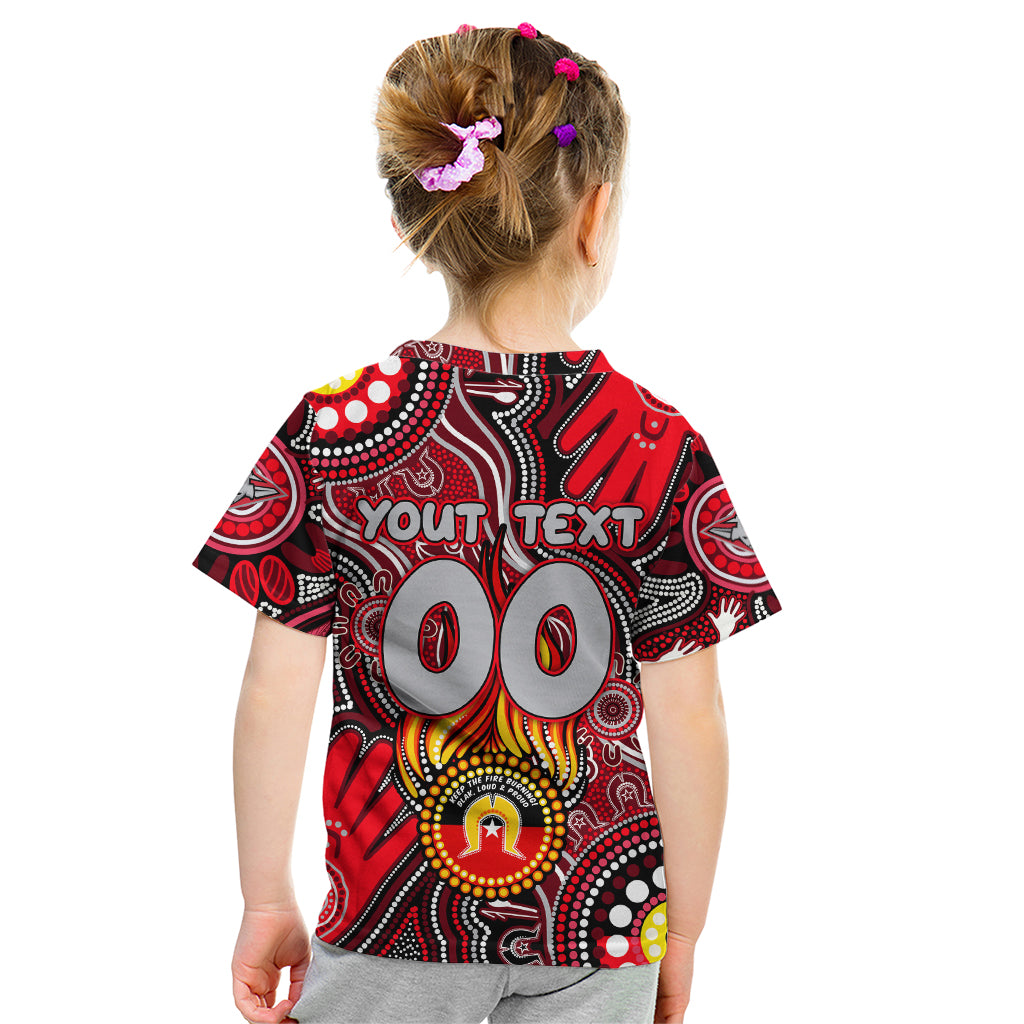 Personalised NAIDOC Week 2024 Essendon Bombers Kid T Shirt Australian Aboriginal Hand Painting
