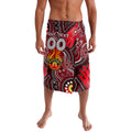 Personalised NAIDOC Week 2024 Essendon Bombers Lavalava Australian Aboriginal Hand Painting