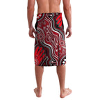 Personalised NAIDOC Week 2024 Essendon Bombers Lavalava Australian Aboriginal Hand Painting