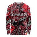 Personalised NAIDOC Week 2024 Essendon Bombers Long Sleeve Shirt Australian Aboriginal Hand Painting