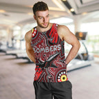 Personalised NAIDOC Week 2024 Essendon Bombers Men Tank Top Australian Aboriginal Hand Painting