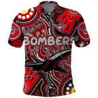 Personalised NAIDOC Week 2024 Essendon Bombers Polo Shirt Australian Aboriginal Hand Painting