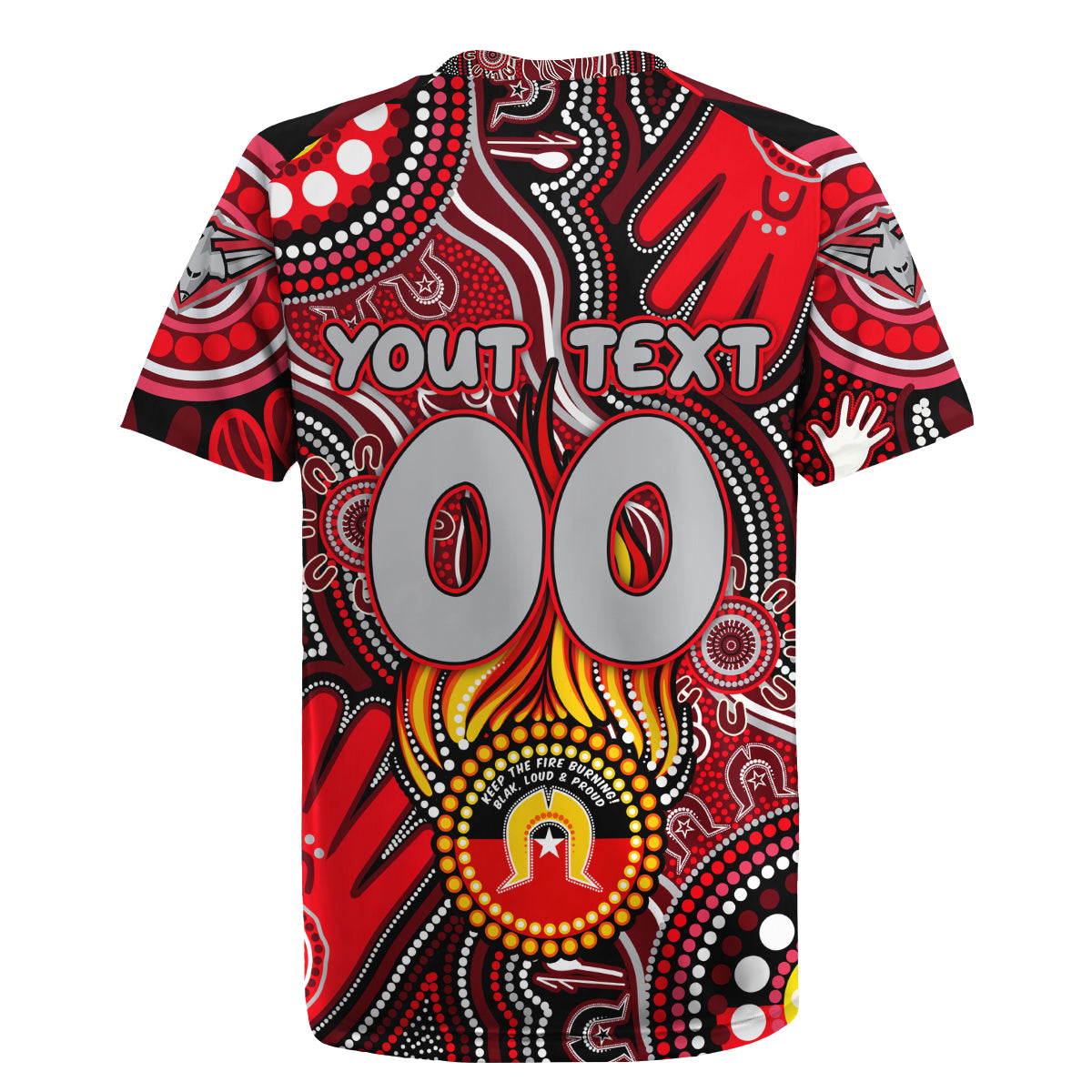 Personalised NAIDOC Week 2024 Essendon Bombers Rugby Jersey Australian Aboriginal Hand Painting