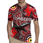 Personalised NAIDOC Week 2024 Essendon Bombers Rugby Jersey Australian Aboriginal Hand Painting