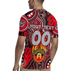Personalised NAIDOC Week 2024 Essendon Bombers Rugby Jersey Australian Aboriginal Hand Painting