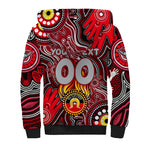 Personalised NAIDOC Week 2024 Essendon Bombers Sherpa Hoodie Australian Aboriginal Hand Painting