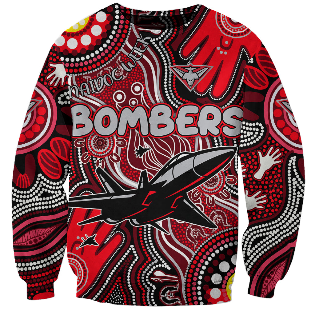 Personalised NAIDOC Week 2024 Essendon Bombers Sweatshirt Australian Aboriginal Hand Painting
