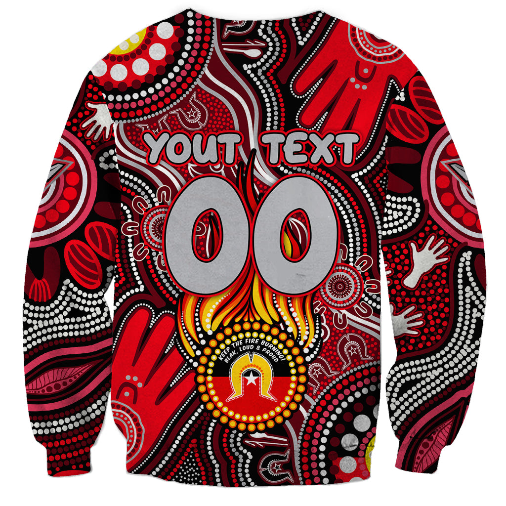 Personalised NAIDOC Week 2024 Essendon Bombers Sweatshirt Australian Aboriginal Hand Painting