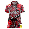 Personalised NAIDOC Week 2024 Essendon Bombers Women Polo Shirt Australian Aboriginal Hand Painting