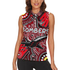 Personalised NAIDOC Week 2024 Essendon Bombers Women Sleeveless Polo Shirt Australian Aboriginal Hand Painting