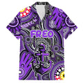 Personalised NAIDOC Week 2024 Fremantle Dockers Freo Hawaiian Shirt Australian Aboriginal Hand Painting