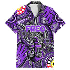 Personalised NAIDOC Week 2024 Fremantle Dockers Freo Hawaiian Shirt Australian Aboriginal Hand Painting
