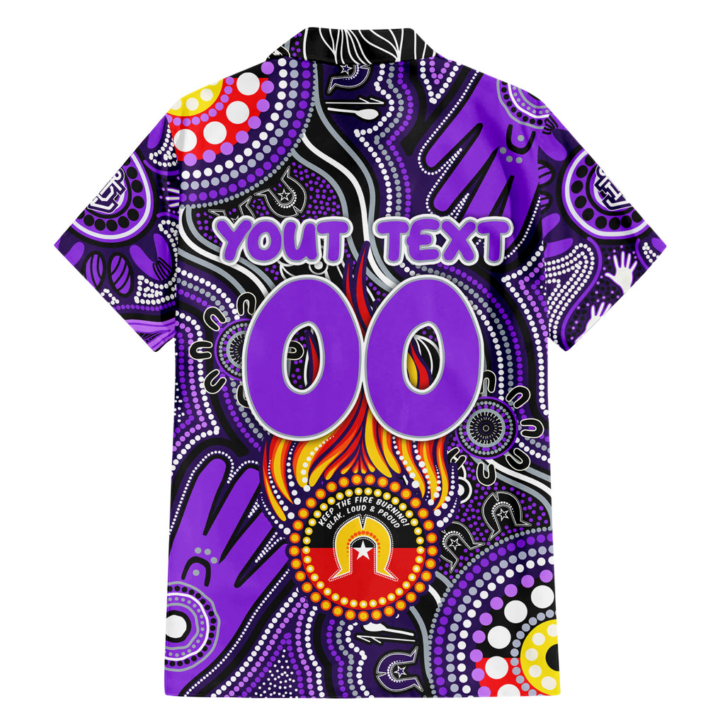 Personalised NAIDOC Week 2024 Fremantle Dockers Freo Hawaiian Shirt Australian Aboriginal Hand Painting