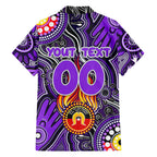 Personalised NAIDOC Week 2024 Fremantle Dockers Freo Hawaiian Shirt Australian Aboriginal Hand Painting