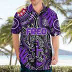 Personalised NAIDOC Week 2024 Fremantle Dockers Freo Hawaiian Shirt Australian Aboriginal Hand Painting