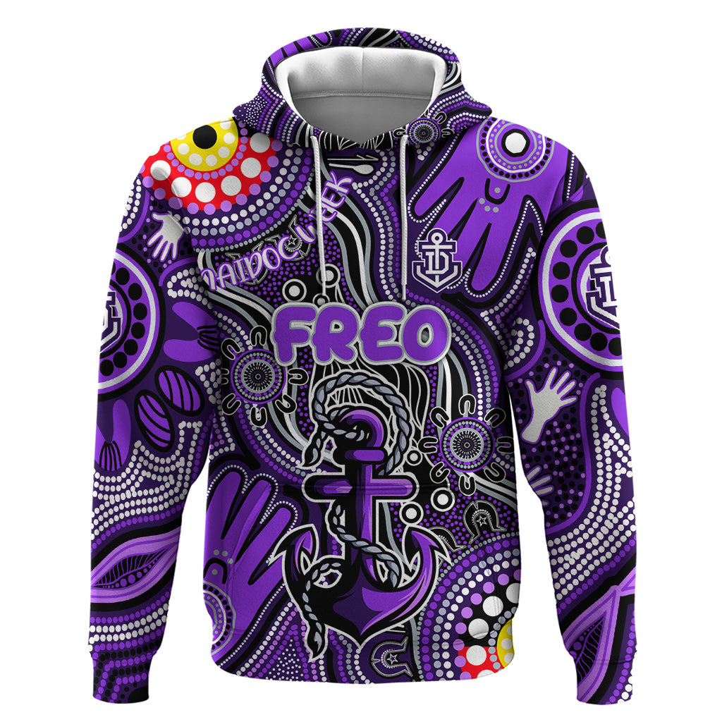Personalised NAIDOC Week 2024 Fremantle Dockers Freo Hoodie Australian Aboriginal Hand Painting