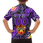 Personalised NAIDOC Week 2024 Fremantle Dockers Freo Kid Hawaiian Shirt Australian Aboriginal Hand Painting