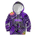 Personalised NAIDOC Week 2024 Fremantle Dockers Freo Kid Hoodie Australian Aboriginal Hand Painting