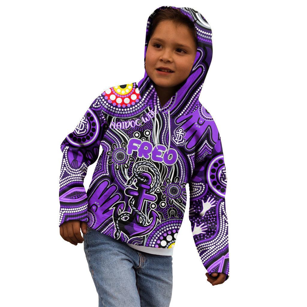 Personalised NAIDOC Week 2024 Fremantle Dockers Freo Kid Hoodie Australian Aboriginal Hand Painting