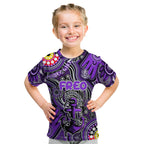 Personalised NAIDOC Week 2024 Fremantle Dockers Freo Kid T Shirt Australian Aboriginal Hand Painting