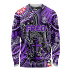 Personalised NAIDOC Week 2024 Fremantle Dockers Freo Long Sleeve Shirt Australian Aboriginal Hand Painting