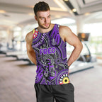 Personalised NAIDOC Week 2024 Fremantle Dockers Freo Men Tank Top Australian Aboriginal Hand Painting