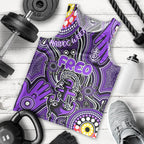 Personalised NAIDOC Week 2024 Fremantle Dockers Freo Men Tank Top Australian Aboriginal Hand Painting
