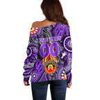 Personalised NAIDOC Week 2024 Fremantle Dockers Freo Off Shoulder Sweater Australian Aboriginal Hand Painting