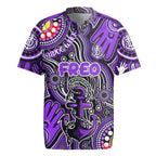 Personalised NAIDOC Week 2024 Fremantle Dockers Freo Rugby Jersey Australian Aboriginal Hand Painting