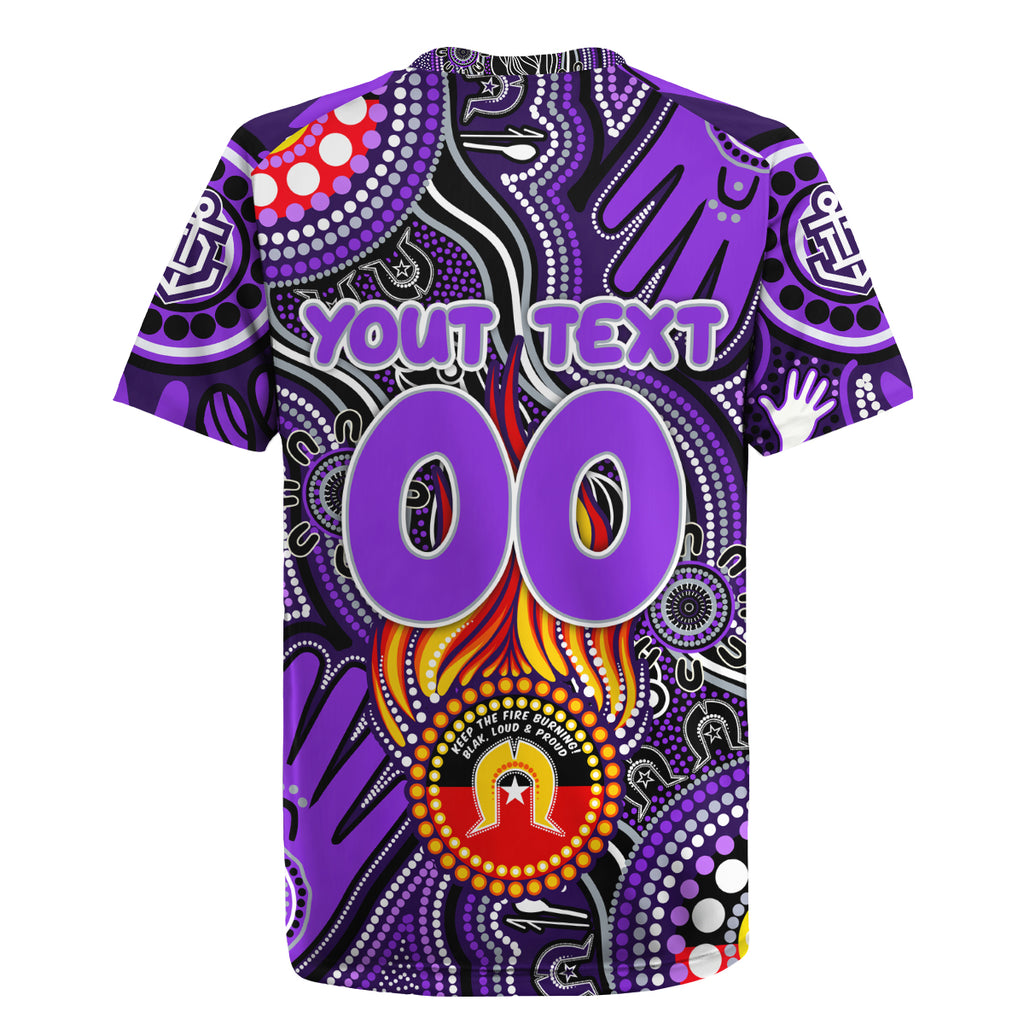 Personalised NAIDOC Week 2024 Fremantle Dockers Freo Rugby Jersey Australian Aboriginal Hand Painting