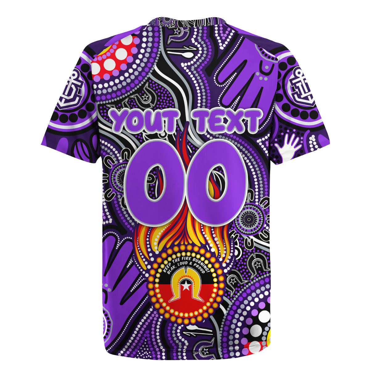 Personalised NAIDOC Week 2024 Fremantle Dockers Freo Rugby Jersey Australian Aboriginal Hand Painting