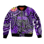 Personalised NAIDOC Week 2024 Fremantle Dockers Freo Sleeve Zip Bomber Jacket Australian Aboriginal Hand Painting
