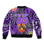 Personalised NAIDOC Week 2024 Fremantle Dockers Freo Sleeve Zip Bomber Jacket Australian Aboriginal Hand Painting