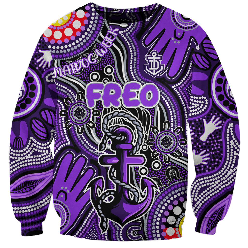 Personalised NAIDOC Week 2024 Fremantle Dockers Freo Sweatshirt Australian Aboriginal Hand Painting
