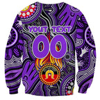Personalised NAIDOC Week 2024 Fremantle Dockers Freo Sweatshirt Australian Aboriginal Hand Painting