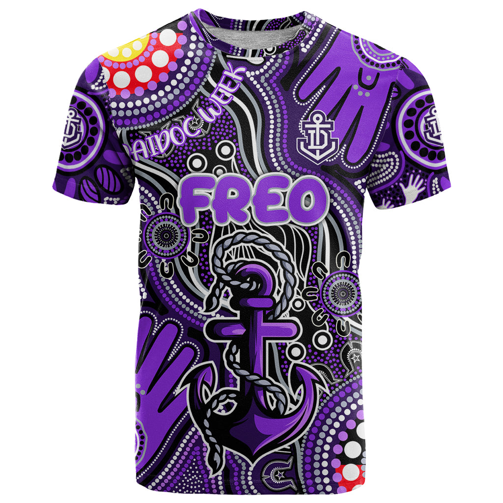 Personalised NAIDOC Week 2024 Fremantle Dockers Freo T Shirt Australian Aboriginal Hand Painting