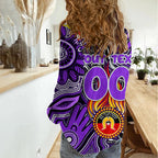 Personalised NAIDOC Week 2024 Fremantle Dockers Freo Women Casual Shirt Australian Aboriginal Hand Painting