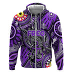 Personalised NAIDOC Week 2024 Fremantle Dockers Freo Zip Hoodie Australian Aboriginal Hand Painting