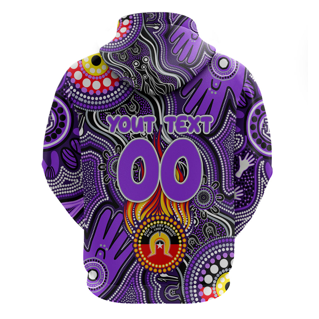 Personalised NAIDOC Week 2024 Fremantle Dockers Freo Zip Hoodie Australian Aboriginal Hand Painting