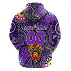 Personalised NAIDOC Week 2024 Fremantle Dockers Freo Zip Hoodie Australian Aboriginal Hand Painting