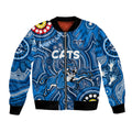 Personalised NAIDOC Week 2024 Geelong Cats Bomber Jacket Australian Aboriginal Hand Painting