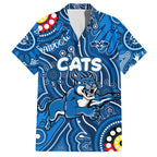 Personalised NAIDOC Week 2024 Geelong Cats Hawaiian Shirt Australian Aboriginal Hand Painting